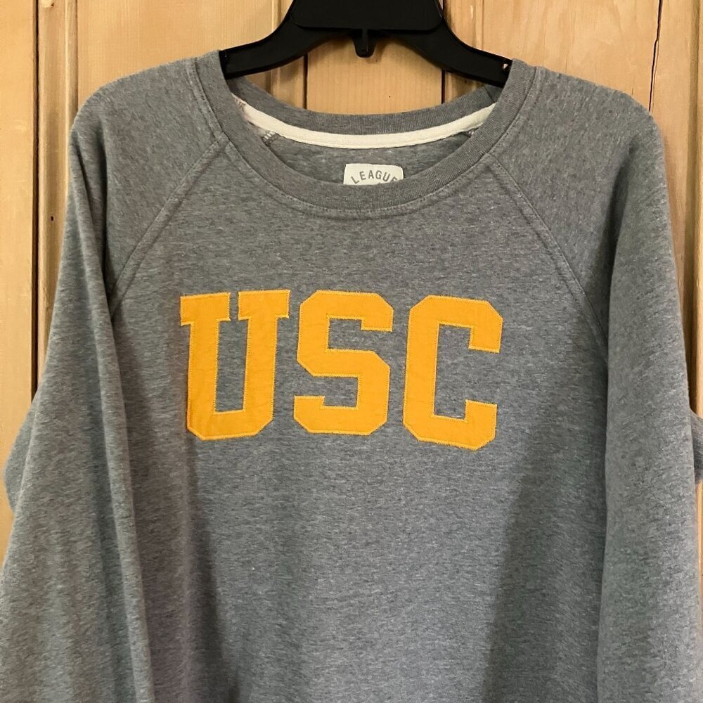 LEAGUE Mens USC University of Southern California Sweatshirt Large Gray SP EXC - Picture 2 of 10